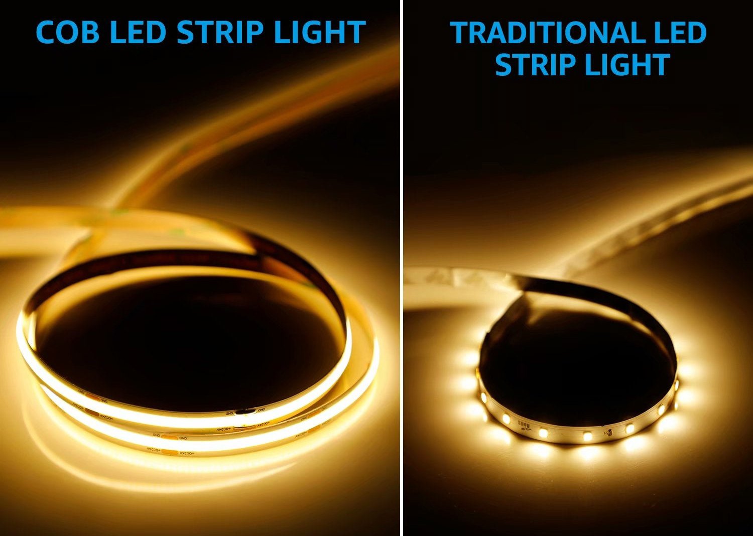 cob led strip vs normal SMD led strip